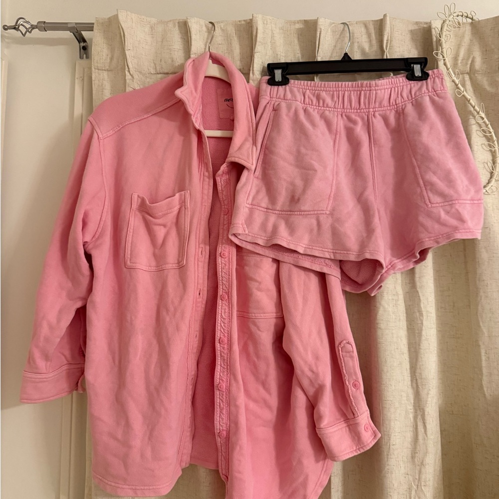 Aerie Pink Button Down Shirt